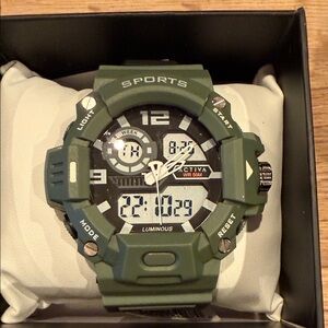 Ativa Olive Green Digital Watch
